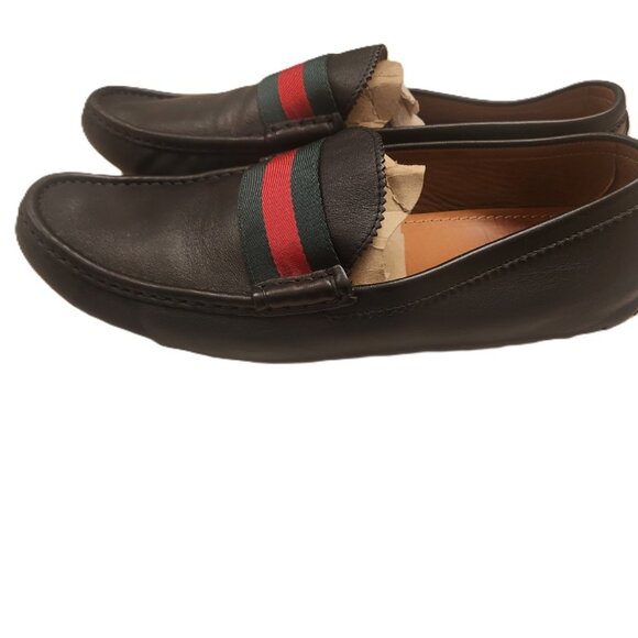 Gucci Black Loafer Slip Ons Pebble Sole - Picture 2 of 7